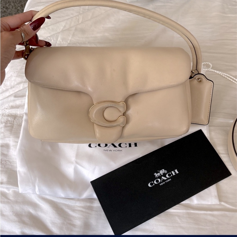 Coach pillow tabby, 26 beige.Used & still in great condition